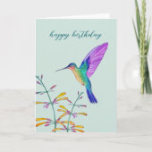 Carte Colibris et fleurs (Devant)