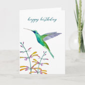 Carte Colibris et fleurs (Devant)