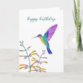 Carte Colibris et fleurs (Devant)