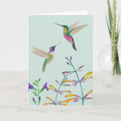 Carte Colibris et Fleurs (Devant)