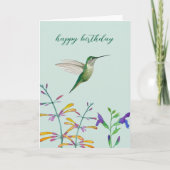 Carte Colibris et fleurs (Devant)