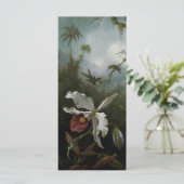 Carte Colibris et orchidée blanche par Martin J. Heade (Debout devant)