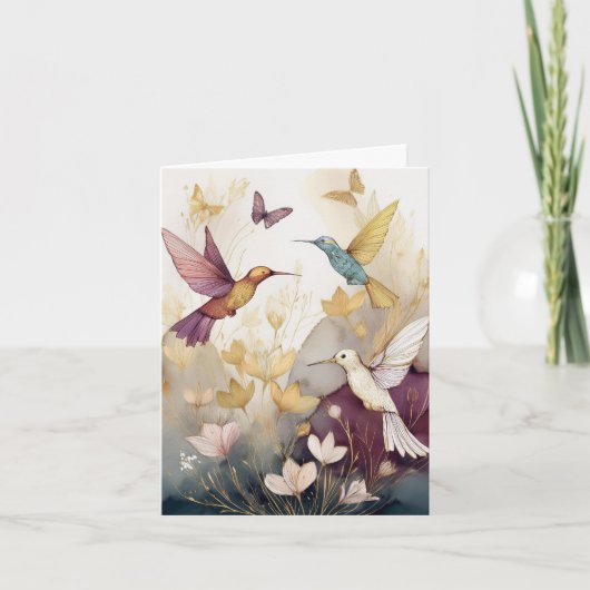 Carte Colibris Tons de Terre (Devant)