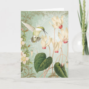 Carte Colibris Vintages