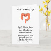 Carte Colin the Colon Birthday Card (Fleur jaune)