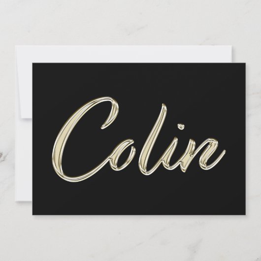 Carte Colin White Gold Handwriting (Devant)