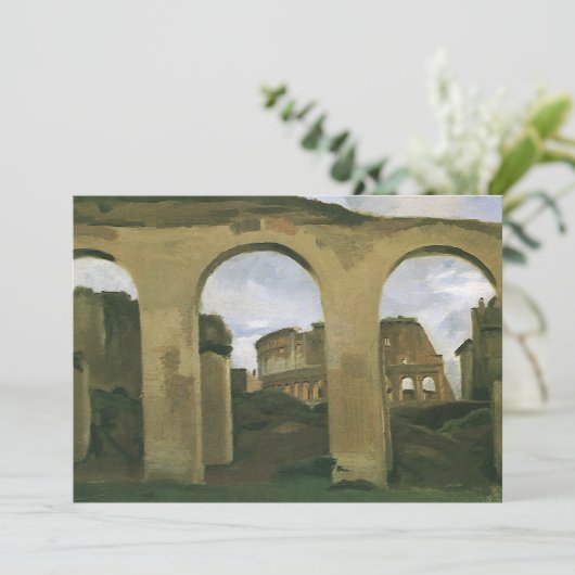 Carte Colisée vue à travers les Arcades à Rome, Italie (Debout devant)