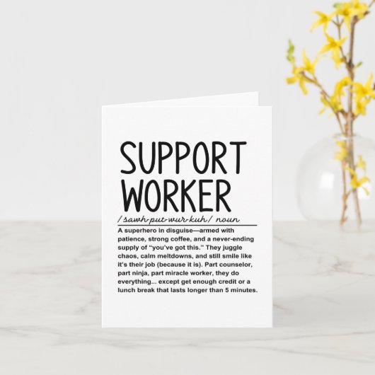 Carte Collaborateur du support (Fleur jaune)