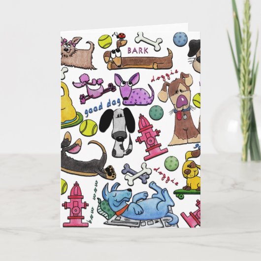 Carte Collage à thème de chien (Devant)