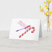 Carte Collage art insecte art DRAGONFLY avec SUCRE DE CA (Fleur jaune)