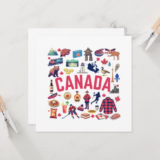 Carte Collage au Canada (Devant/Arrière en situation)