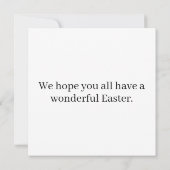 Carte Collage coloré des oeufs de Pâques (Dos)