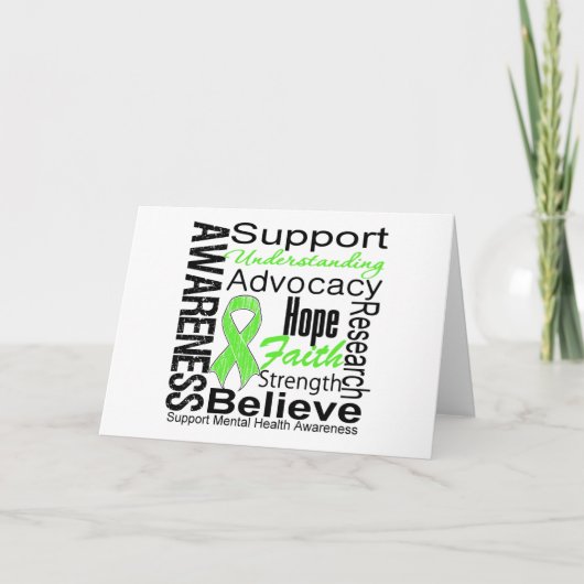 Carte Collage - conscience de santé mentale (Devant)