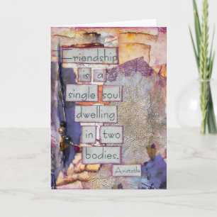Carte Collage d'amitié L'Amitié Est Une Âme Unique