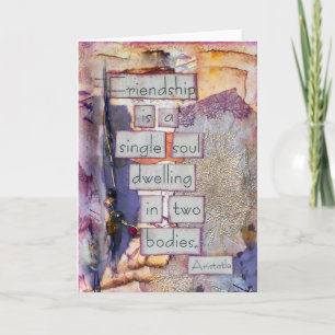 Carte Collage d'amitié   L'Amitié Est Une Âme Unique