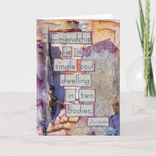 Carte Collage d'amitié | L'Amitié Est Une Âme Unique (Devant)