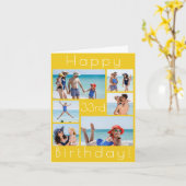 Carte Collage d'anniversaire personnalisée - Joyeu (Fleur jaune)