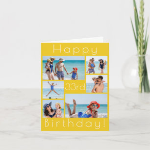 Carte Collage d'anniversaire personnalisée - Joyeu