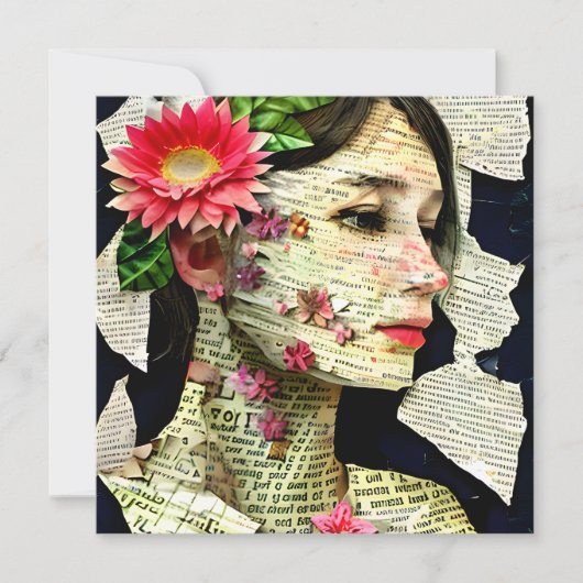 Carte Collage d'art Pretty Woman (Devant)