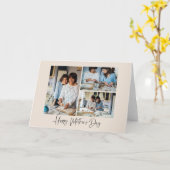 Carte Collage de 3 photos élégant avec calligraphie pour (Fleur jaune)