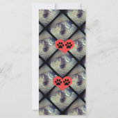 Carte Collage de chats avec PawPrints par Shirley Taylor (Dos)