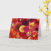 Carte Collage de Dahlia (Fleur jaune)