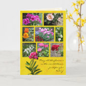 Carte Collage de fleurs (Fleur jaune)