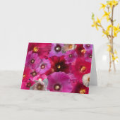 Carte Collage de fleurs de rose trémière (Fleur jaune)