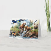 Carte Collage de la faune de l'Alaska (Devant)