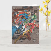 Carte Collage de la Ligue de Justice (Fleur jaune)