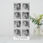 Carte "Collage de Noël en noir et blanc moderne Photo (Debout devant)