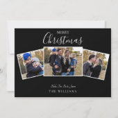 Carte Collage de Noël Photo Black Flat (Devant)
