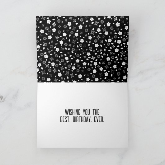 Carte Collage de nom ABIGAIL blanc sur noir (Intérieur)