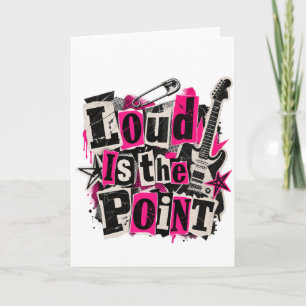 Carte Collage de note de rançon punk rock Loud Is the Po