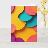 Carte Collage de papier en couches (Fleur jaune)
