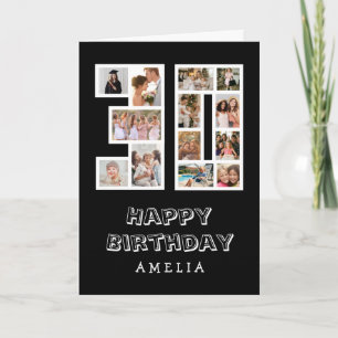 Carte Collage de photos amusant pour le 30e anniversaire
