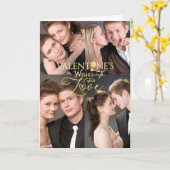 Carte Collage de photos de la Saint-Valentin (Fleur jaune)