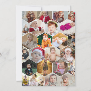 Carte Collage de photos en hexagone