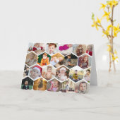 Carte Collage de photos en hexagone (Fleur jaune)
