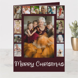 Carte Collage de photos familiales Joyeux Noël