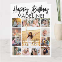 Collage de photos géantes Joyeux Anniversaire Plié
