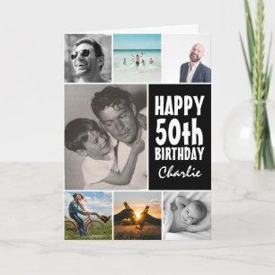 Carte Collage de photos personnalisé Joyeux Anniversaire