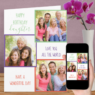 Carte Collage de photos personnalisé pour l'anniversaire