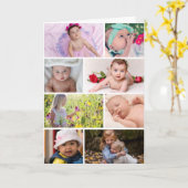 Carte Collage de photos pour la fête des mères (Fleur jaune)