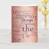 Carte Collage de prière de sérénité (Fleur jaune)