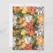 Carte Collage des fleurs de papier en jaune et orange (Dos)