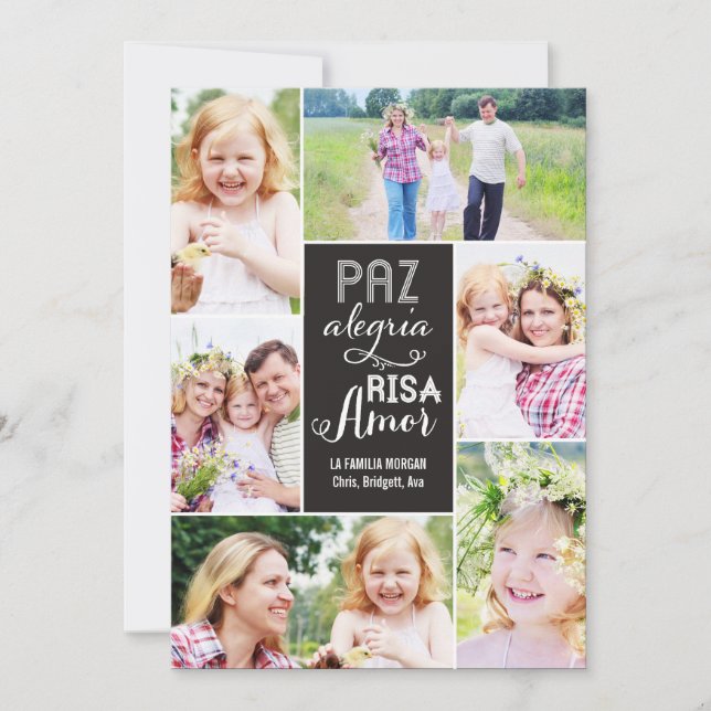 Carte Collage desea día de tarjeta con foto (Devant)