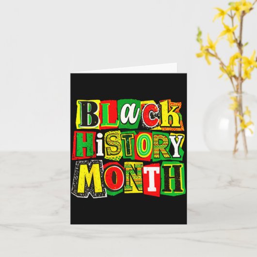 Carte Collage du mois de l'histoire des Noirs afro-améri (Fleur jaune)