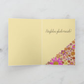 Carte collage Fleur d'anniversaire allemand (Intérieur)