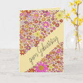 Carte collage Fleur d'anniversaire allemand (Fleur jaune)